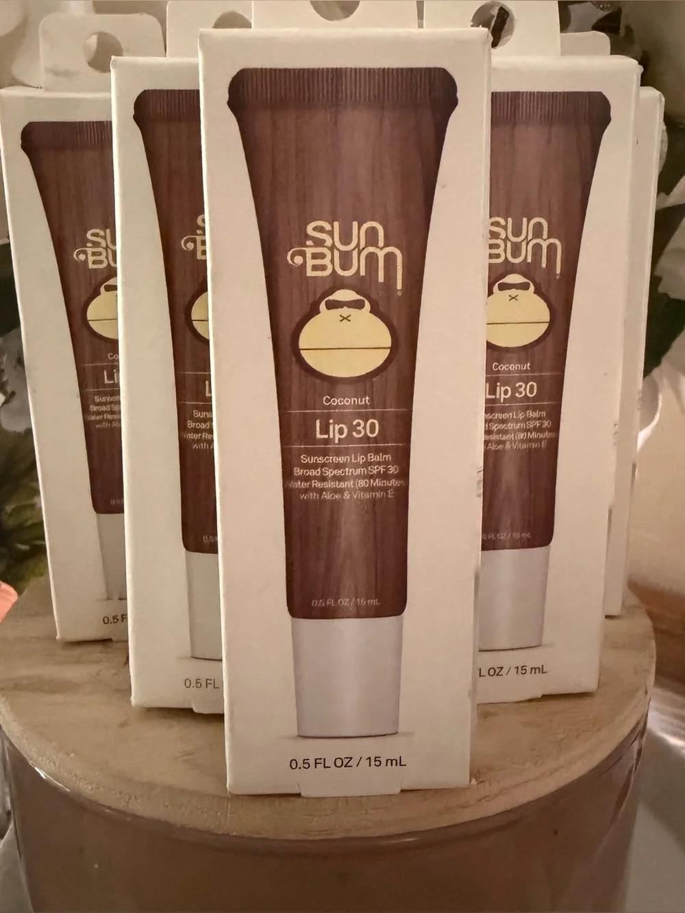 Lot of 5 Sun Bum Coconut Lip 30 Sunscreen Lip Balm Broad Spectrum SPF30 15ml NEW